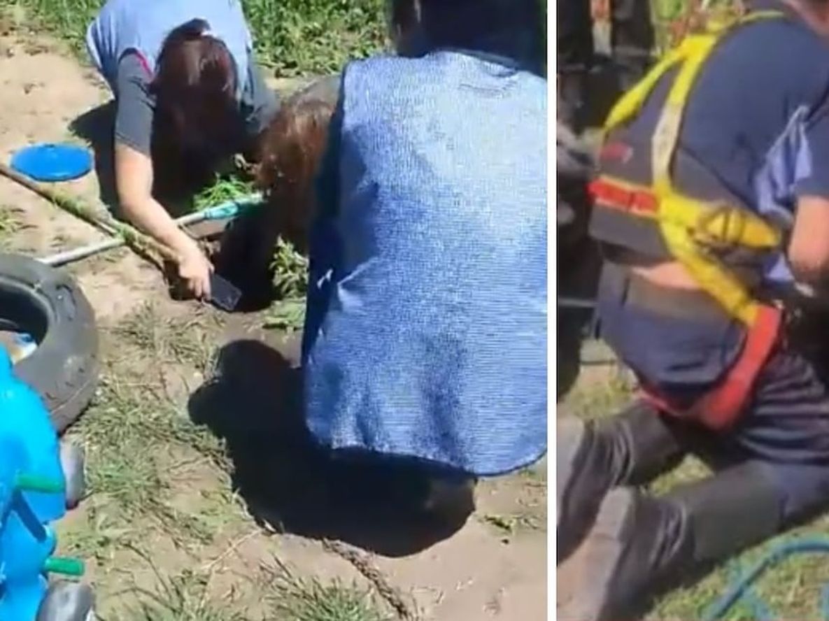Dramático momento: un nene de 5 años cayó a un pozo ciego en un jardín de infantes y los bomberos lo rescataron