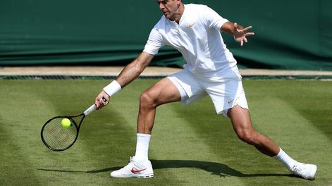 Del Potro, con un sólido debut en Wimbledon