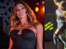 Catherine Fulop sufrió un accidente en pleno show.