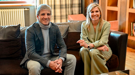 Luis Caputo mantuvo una reunión con la reina Máxima de Países Bajos.