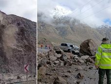 Despejaron rocas con riesgo de caída inminente en la Ruta 7