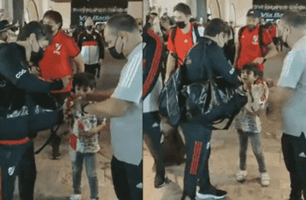 El gran gesto de Gallardo con un pequeño hincha de River en Tucumán. / Gentileza.