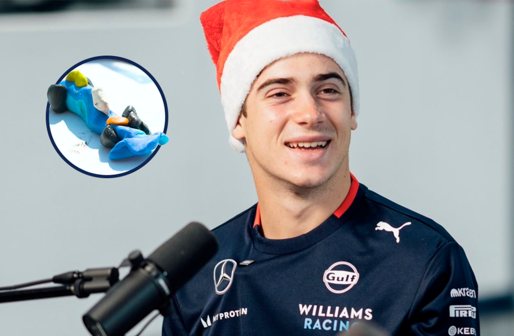 Franco Colapinto recibió un curioso regalo de Navidad de parte de otro piloto de Fórmula 1. Captura: web