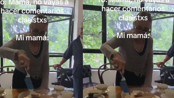 “Yo hago el círculo para que me quede más torta a mi. Soy pobre pero el círculo no tiene nada que ver”, bromeó un usuario. Foto: Captura video