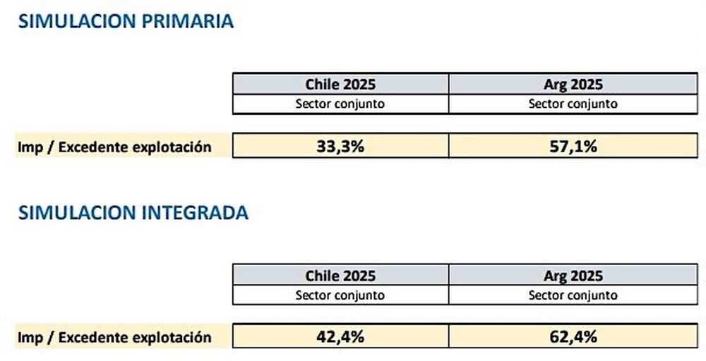 Comparison of taxes between Chile and Argentina - Report on the tax burden on wine production in Argentina prepared by the Faculty of Economics of the National University of Cuyo for Coviar
