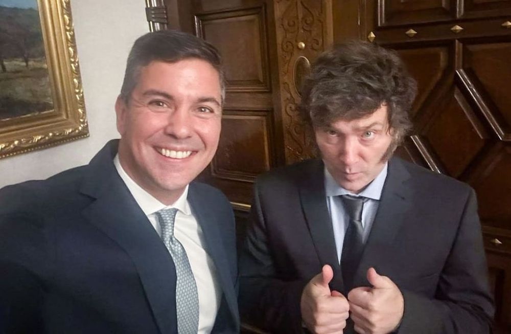 El mandatario argentino recibió en Casa Rosada a su par de Paraguay. X