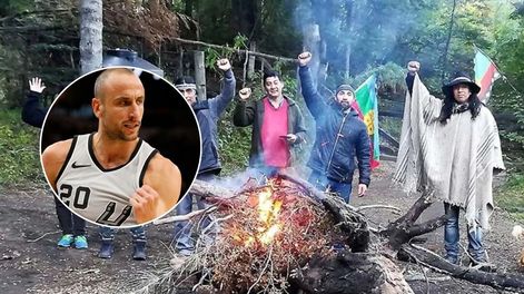 Extenso conflicto territorial entre Manu Ginóbili y una comunidad de mapuches.