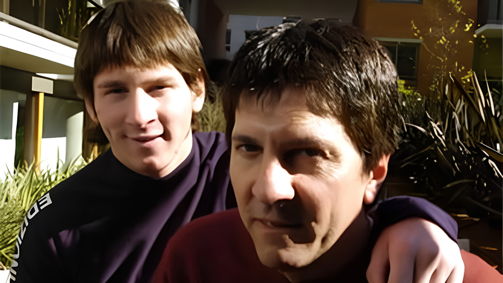 Lionel Messi junto a su padre.&nbsp;