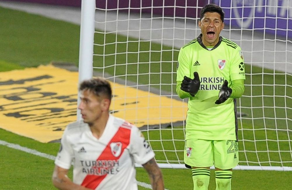 Enzo Pérez, uno de los máximos ídolos en la historia de River Plate. Hasta atajó un partido por Copa Libertadores de América. / archivo
