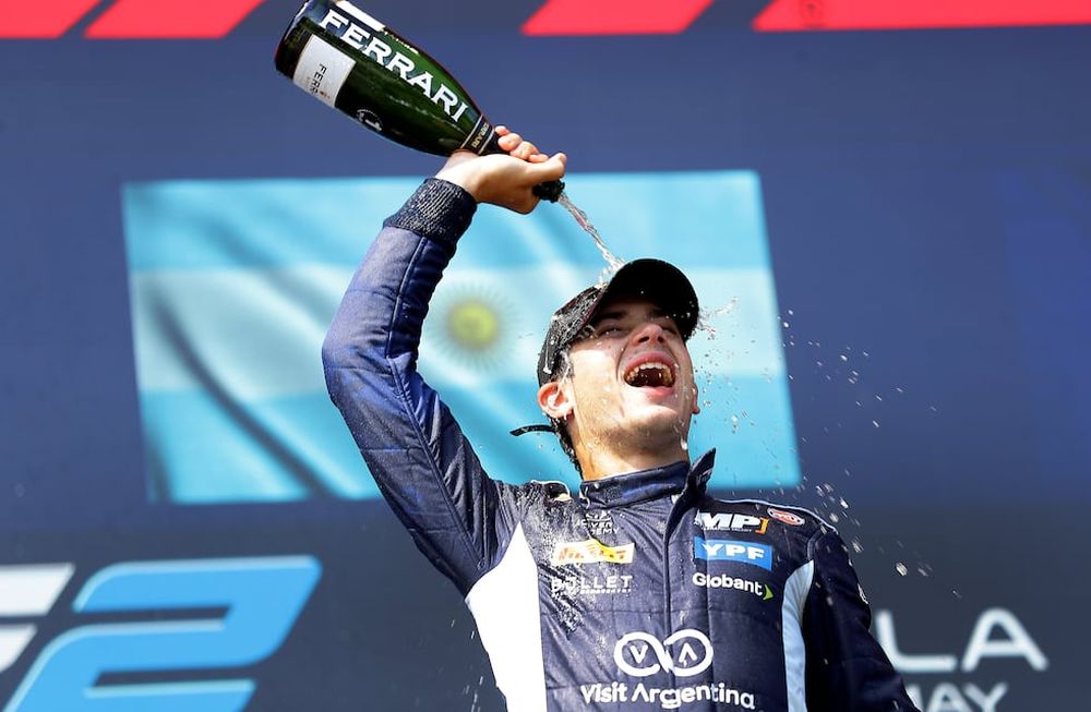 Franco Colapinto logró su primera victoria en la Fórmula 2 al imponerse en la carrera sprint en Imola. Con un final tremendo. (Prensa Williams)