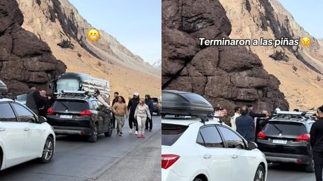 Un vehículo intentó adelantarse en el Paso a Chile y generó un clima tenso