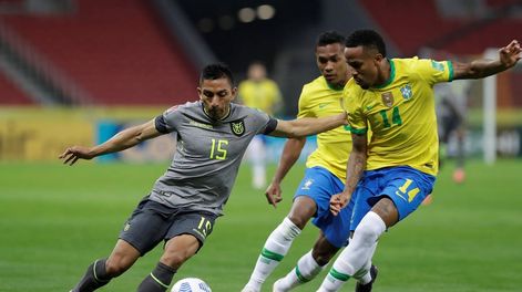 Brasil derrotó por 2-0 Ecuador por las Eliminatorias Sudamericanas. (AP)