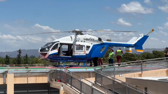 Un bebé tuvo que ser trasladado en helicóptero desde San Rafael hasta el hospital Notti