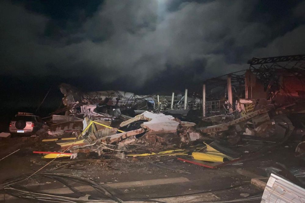La destrucción causada por un tornado en la ciudad de Rio Bonito do Iguaçu