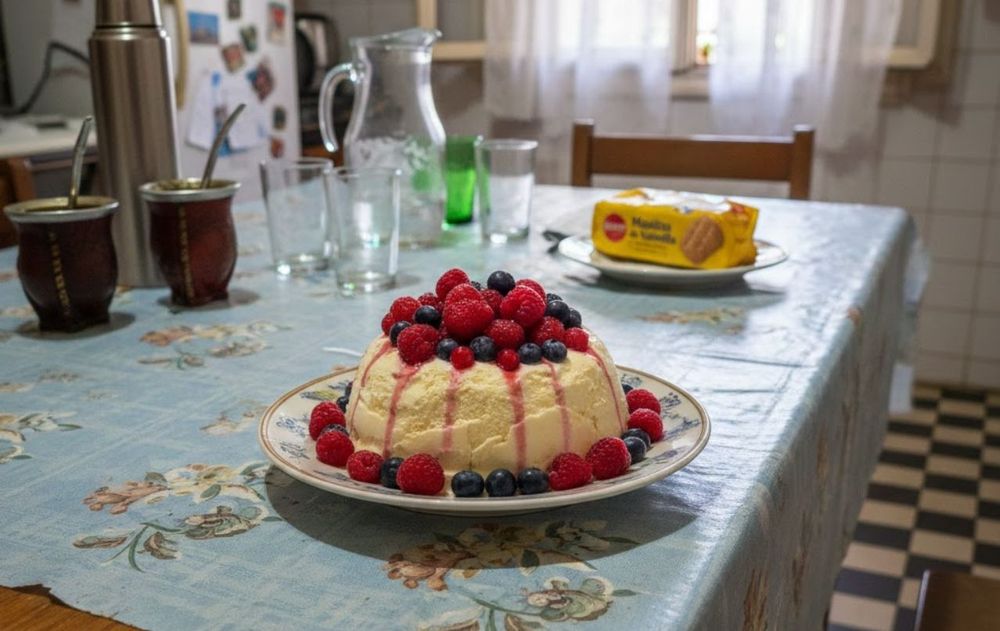 El budín helado de vainilla y frutos rojos es una receta práctica que mezcla el sabor dulce y ácido al mismo tiempo con un bocado que se deshace.