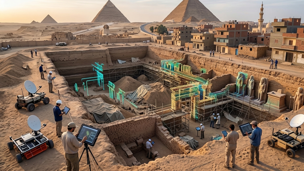 Con un radar satelital, científicos descubrieron un templo de 2.600 años enterrado bajo una antigua ciudad de Egipto