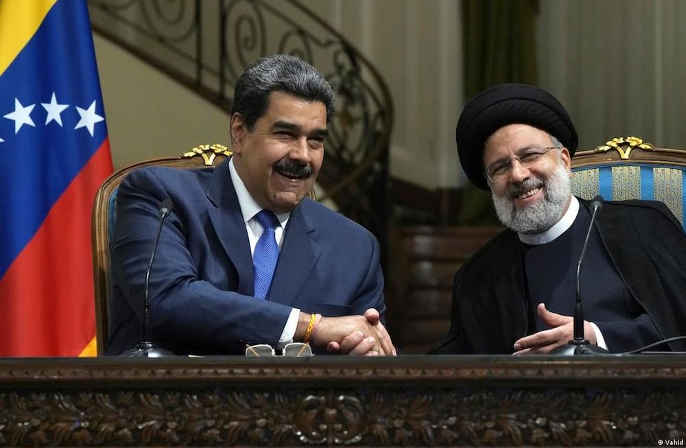 Nicolás Maduro y Ebrahim Raisi, presidentes de Venezuela e Irán respectivamente, durante la última visita del líder iraní en 2022.