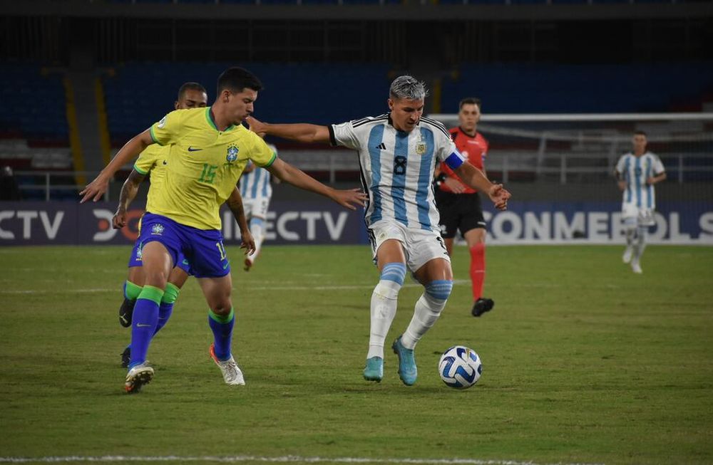Brasil le ganó a la Selección Argentina y lo dejó al borde de la eliminación del Sudamericano Sub 20 / Prensa AFA.