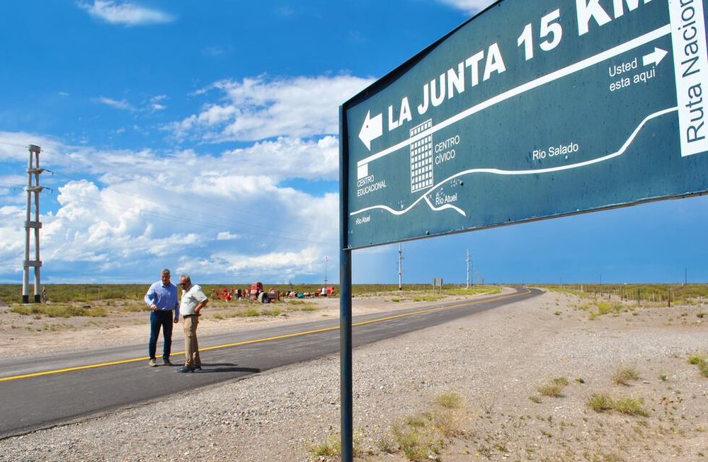 Nuevo pavimento para llegar a “La Junta” en Malargüe