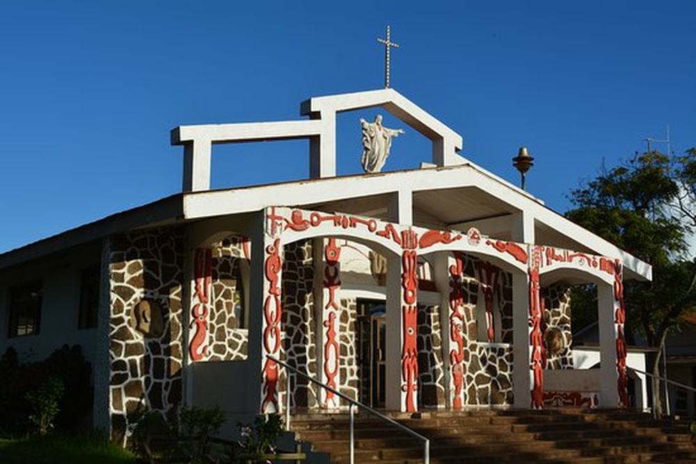 La única iglesia de la isla.