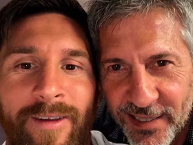 Lionel junto a su papá Jorge Messi