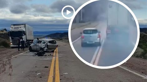 Tragedia en la ruta 7: el video de la imprudente maniobra que hizo la mujer antes de morir