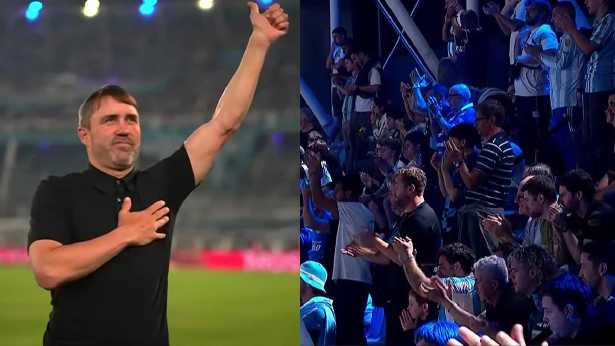 Del amor al odio en Avellaneda: Racing ovacionó a Juanfer, reconoció a Coudet y castigó a Acuña y Salas