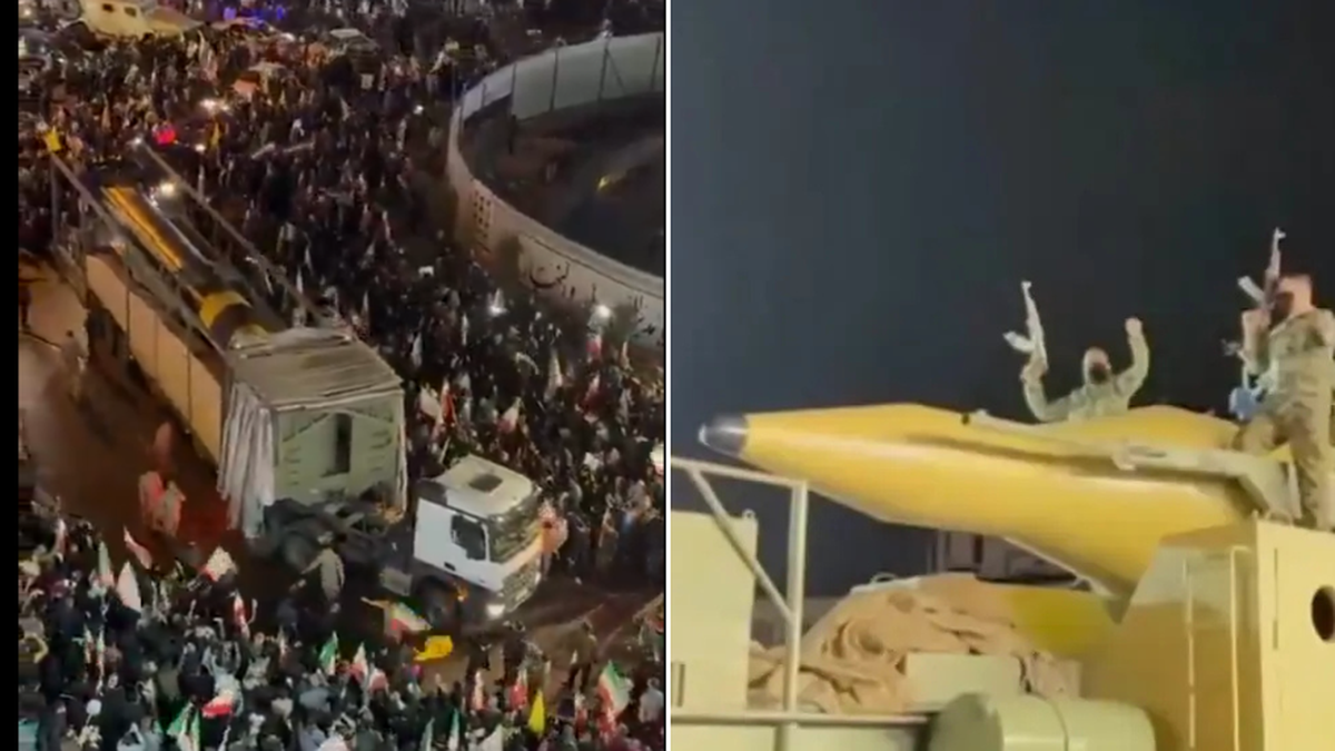 Irán exhibe un misil balístico en medio de una manifestación a favor del régimen