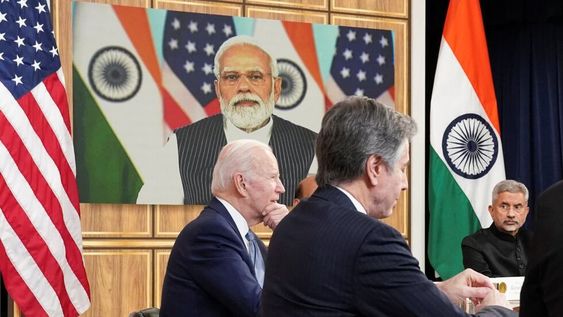 Joe Biden, presidente de Estados Unidos, sostuvo un diálogo con el primer ministro de India, Narendra Modi.