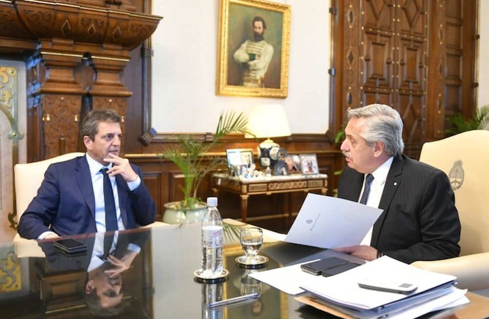 El ministro de Economía, Sergio Massa, regresó de Estados Unidos y se reunió con el presidente Alberto Fernández.