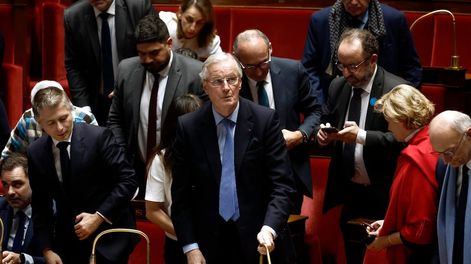 Los Andes | Diputados aprobaron la moción de censura contra el primer ministro francés Michel Barnier. Foto: EFE