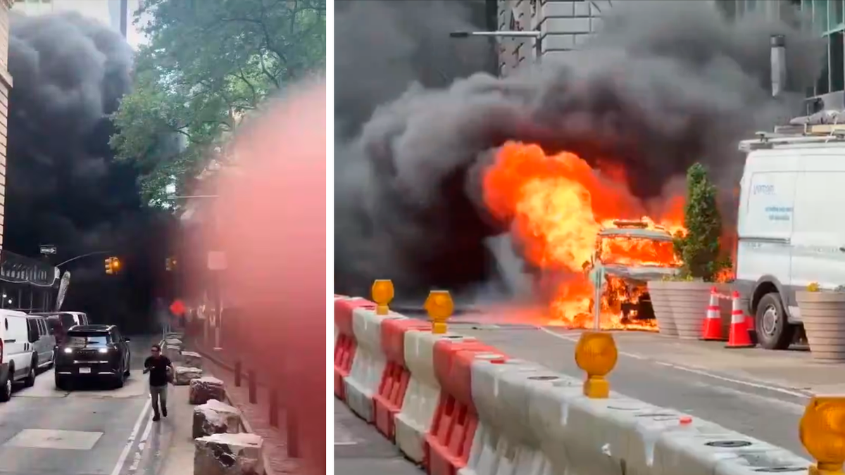 Un auto explotó en pleno Manhattan y sembró caos cerca del Toro de Wall Street