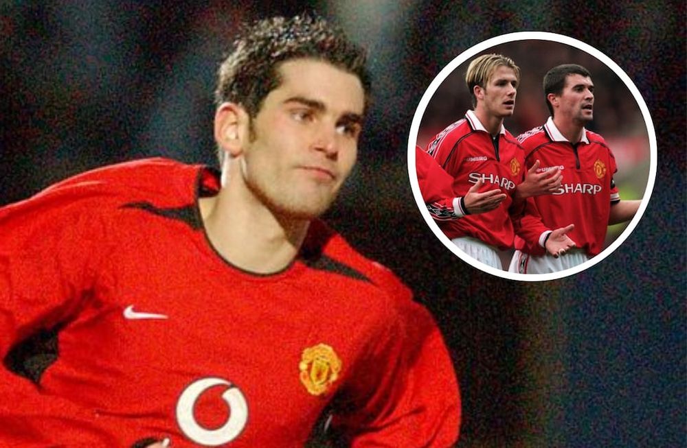 Daniel Nardiello con la camiseta del Manchester United