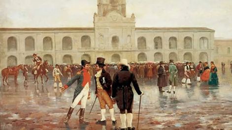 El cabildo de Buenos Aires en mayo de 1810 (Archivo)