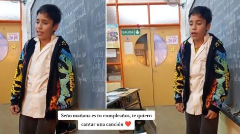 Los Andes | El tierno regalo que un alumno le dio a su maestra / Captura de video