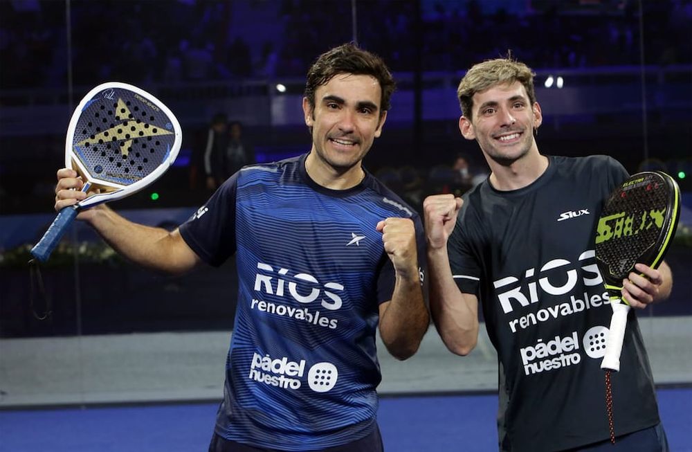 El brasileño Lima y el chaqueño Stupaczuk fueron campeones en Mendoza. (Prensa Premier Pádel Mendoza)