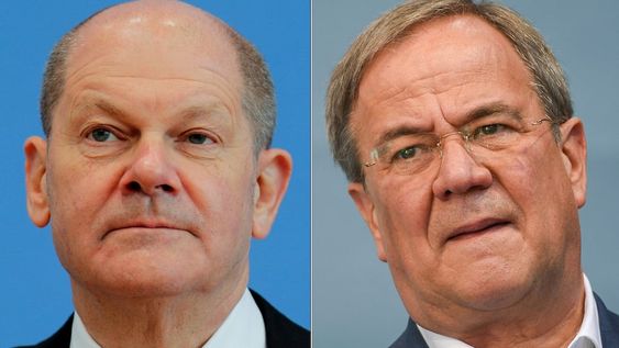 El socialdemócrata Olaf Scholz y el conservador Armin Laschet (Web)