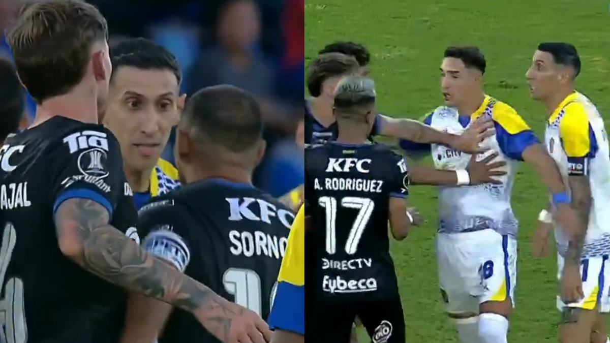Empujones, pelea e insultos: el tenso momento entre Angel Di María y Júnior Sornoza