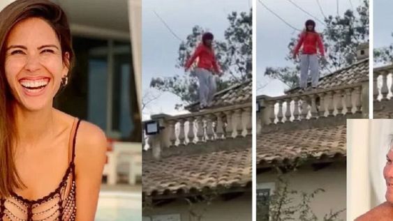 ¡Qué peligro! Barby Franco bailó desde arriba de un techo y Burlando se asustó