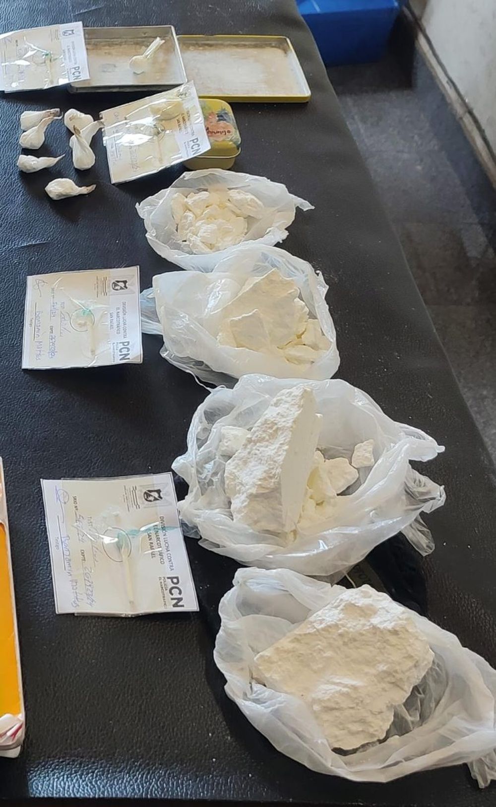 Parte de la cocaína decomisada. Gentileza Ministerio  de Seguridad. 