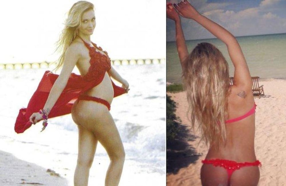 Melina Pitra, sexy y embarazada al sol