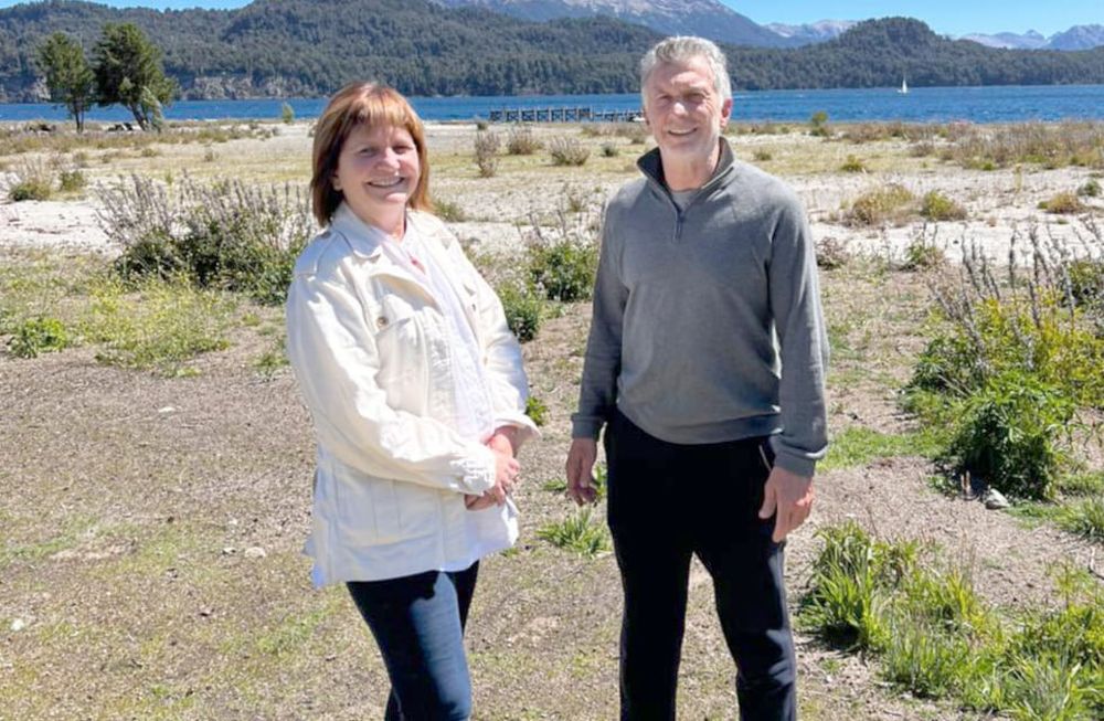 Mauricio Macri y Patricia Bullrich en el sur .Foto prensa