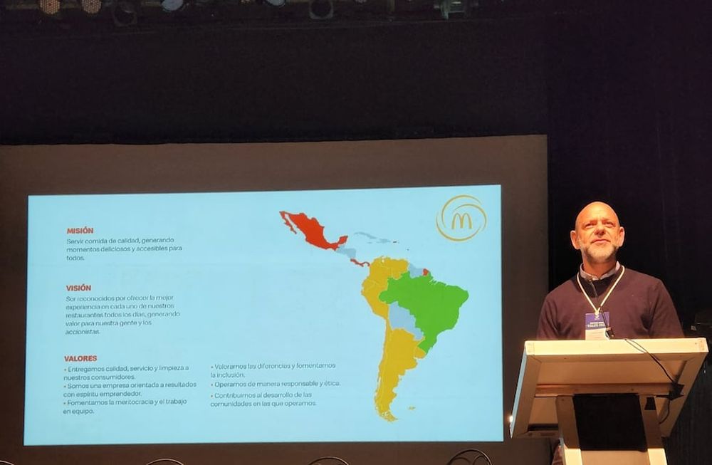 Luis Zambonini, presidente de Arcos Mendocinos, presentó la implementación de la estrategia socioambiental corporativa de Arcos Dorados, “Receta del Futuro