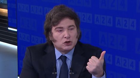 El presidente Javier Milei (A24)