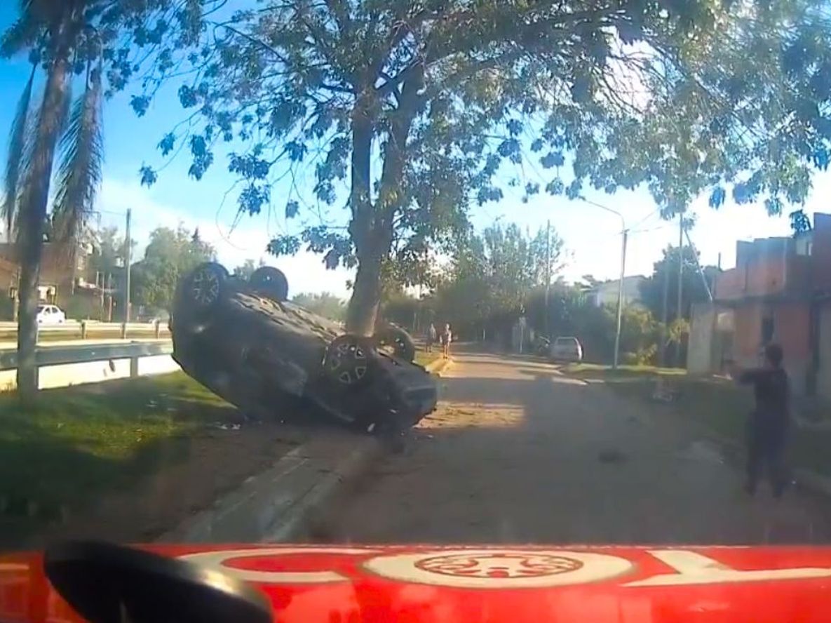 Momento del accidente en Malvinas Argentinas, Buenos Aires.