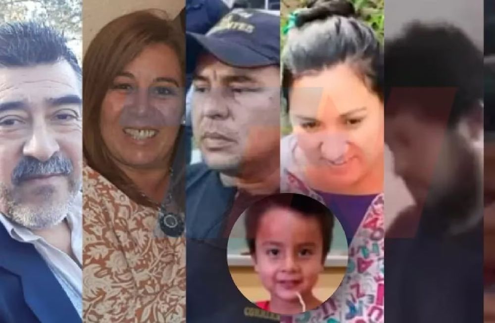 De izquierda a derecha, estos son los seis detenidos por la desaparición de Loan: Carlos Pérez, Victoria Caillava, Walter Maciel, Mónica del Carmen Millapi, Antonio Benítez y Daniel “Fierrito” Ramírez . (Foto: gentileza TN)