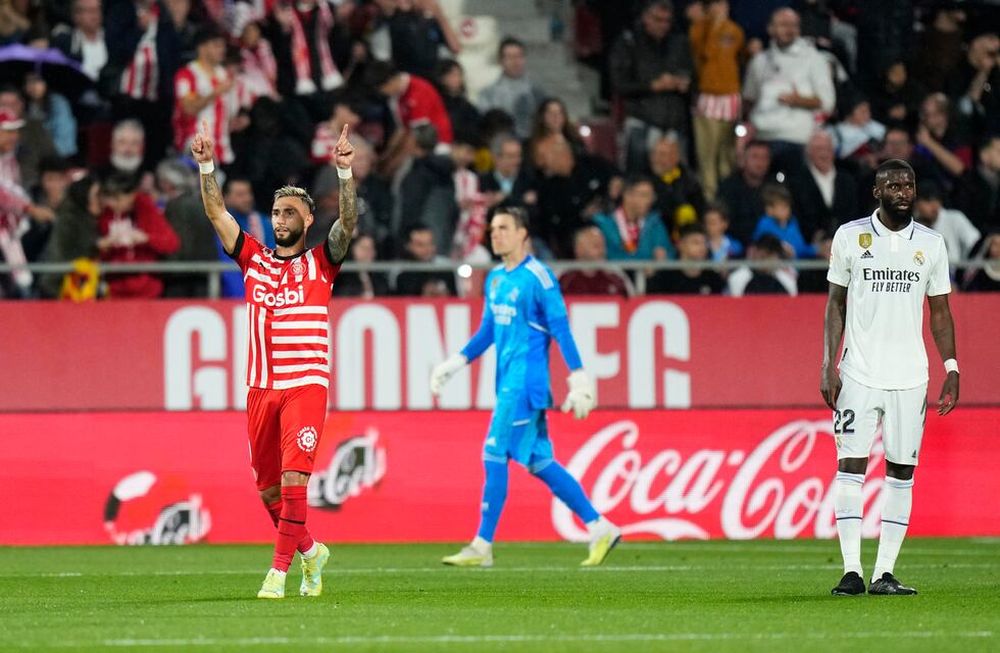 Valentín Castellanos le convirtió los cuatro goles al Real Madrid en el triunfo del Girona 4-2 / EFE.