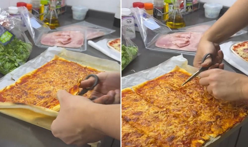 Cortar la pizza con tijeras, la escena casera que viralizó el debate sobre practicidad y tradición.