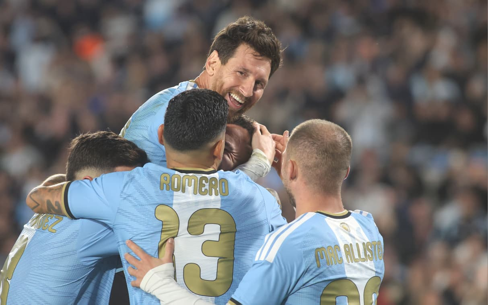 Lionel Messi, en el amistoso entre la Selección Argentina y Benín.