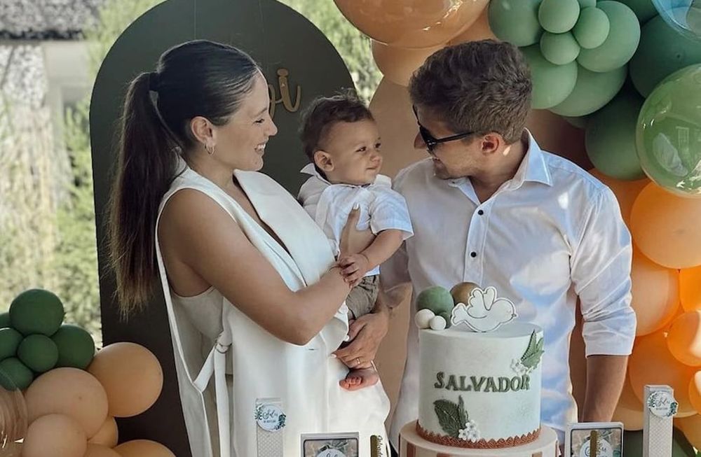 El bautismo de Salvador, el hijo de Barbie Vélez. Gentileza Instagram.